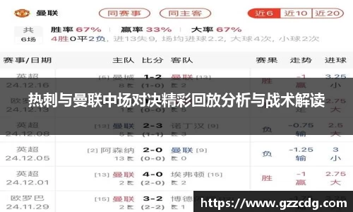 热刺与曼联中场对决精彩回放分析与战术解读